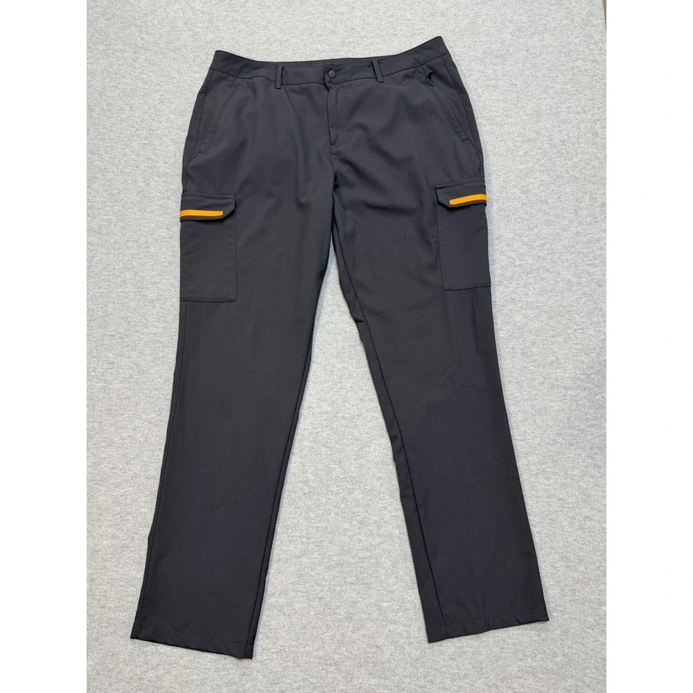 Castore McLaren F1 Team Cargo Pants Mens 34R Anthracite Gray Papaya Orange Logo